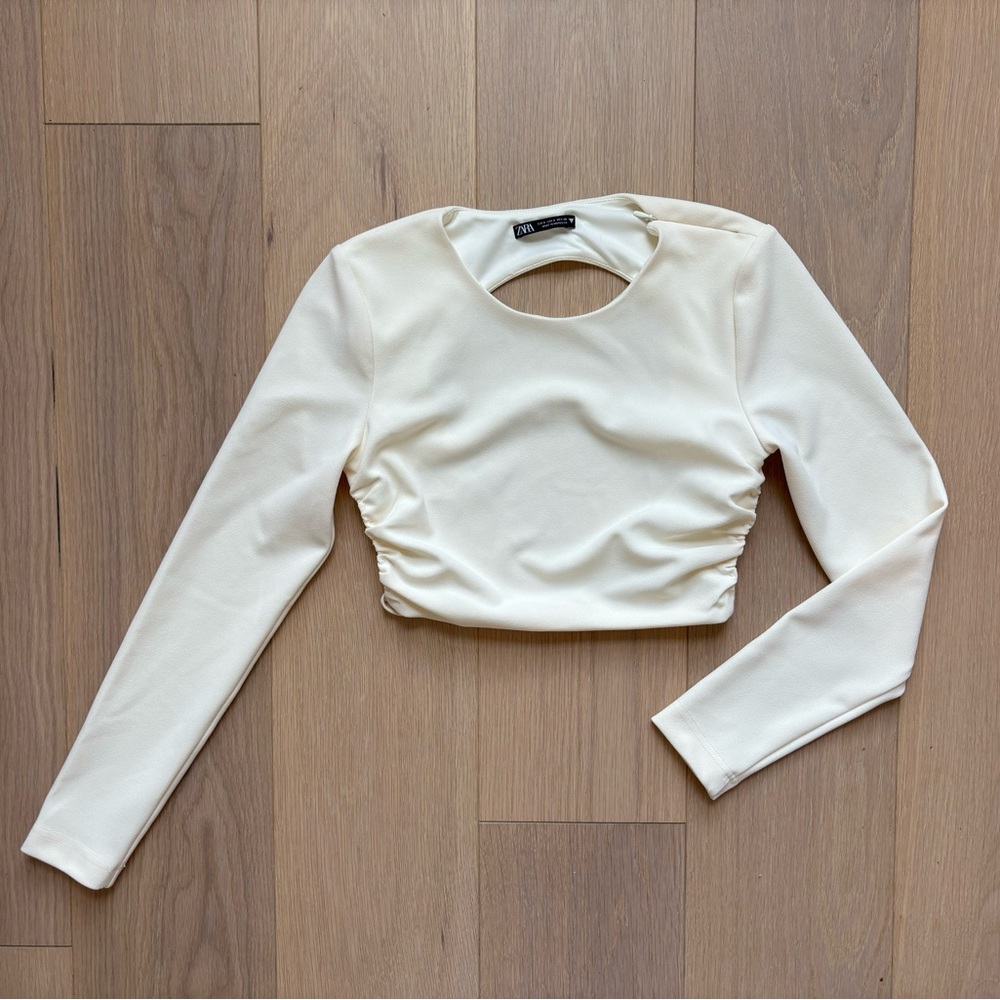 Zara cropped top with back opening